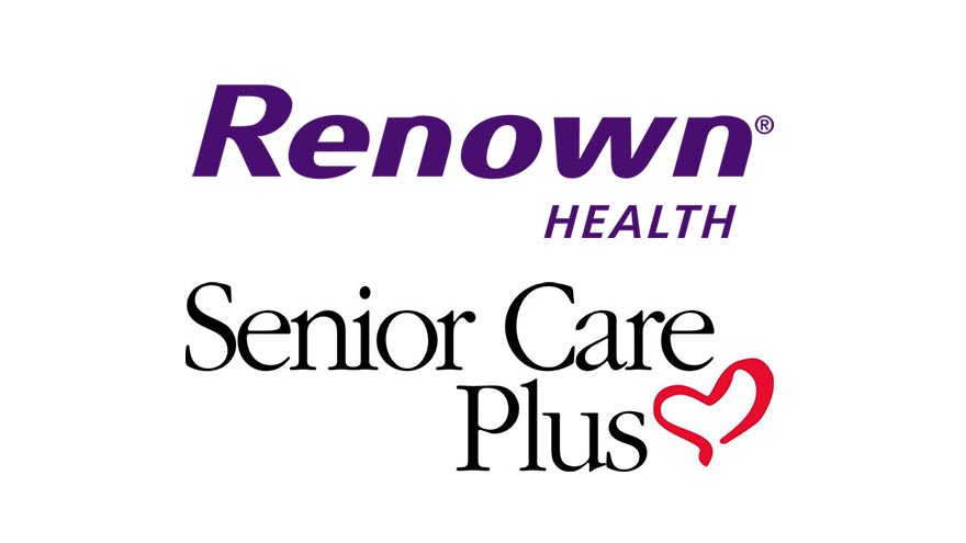 Renown logo and Senior Care Plus logo